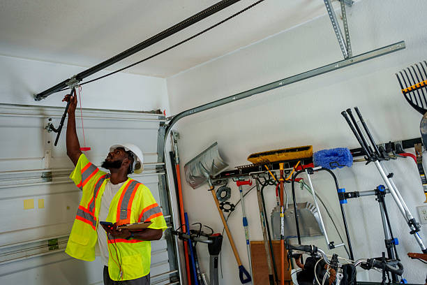 Professional Garage Door Panel Replacement technician working in Graham, TX
